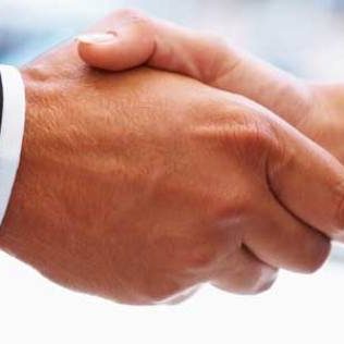 Business hand shake