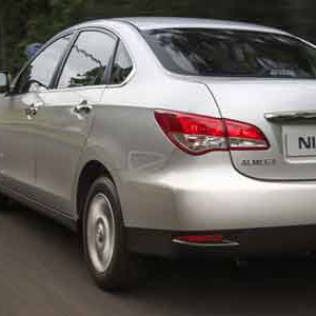 Nissan driving on road
