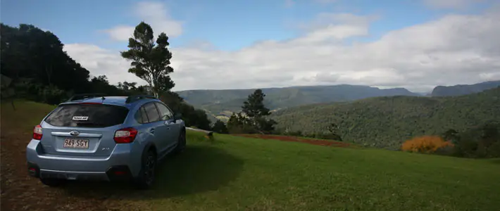 SUV drives from Brisbane: Lamington National Park