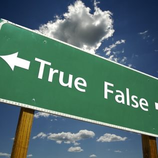 True or false road sign