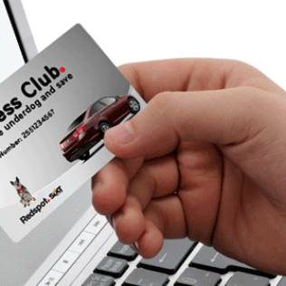 Car Rental Business Club on Business card