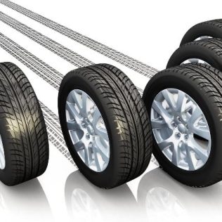 5 tyres rolling