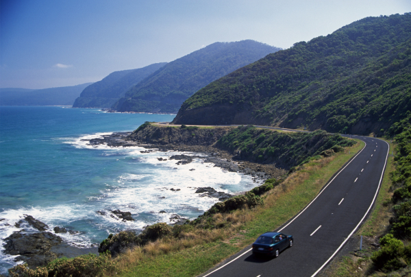 Driving along the Great Ocean Road