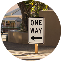 One way sign