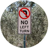 No left turn